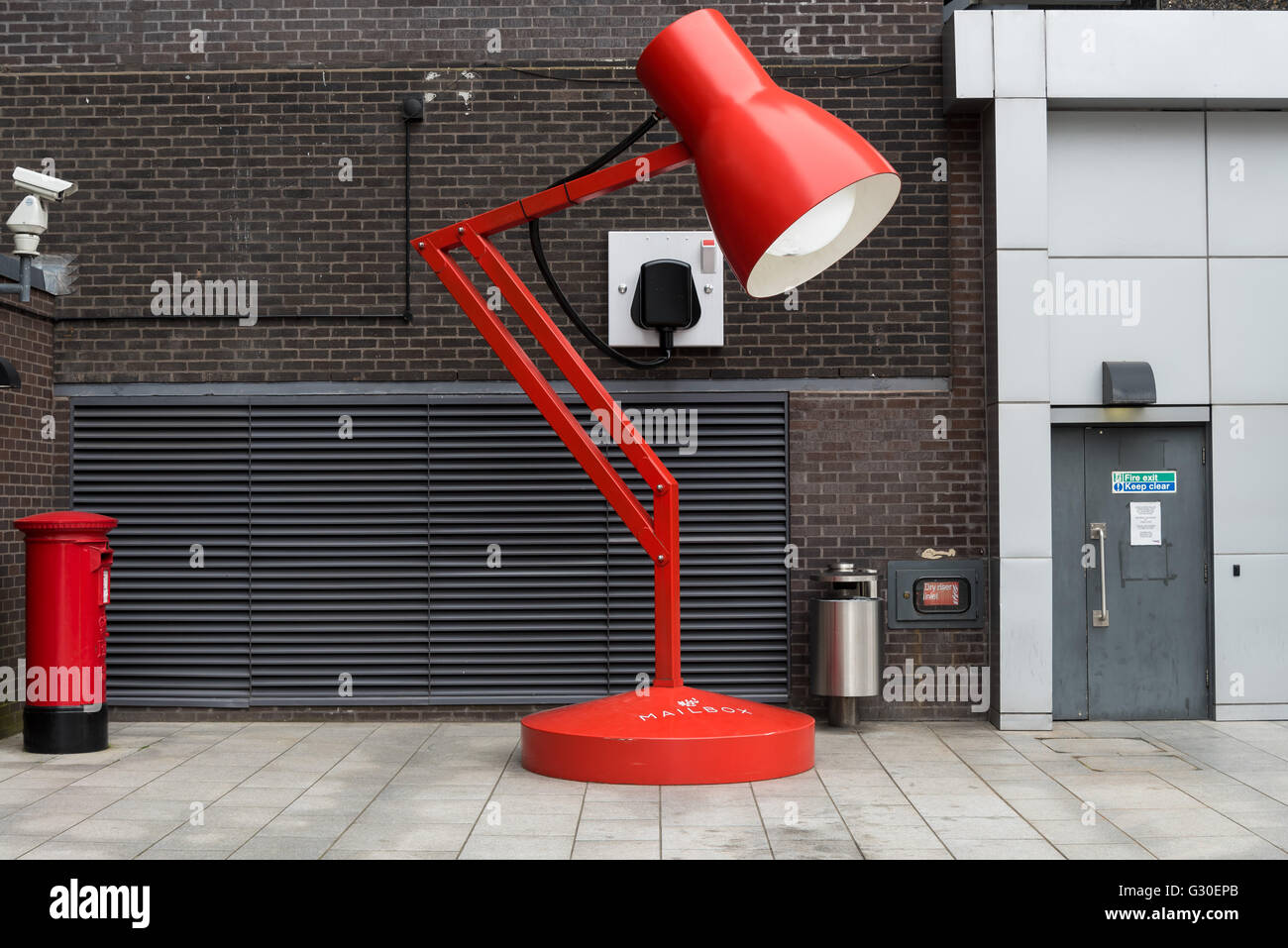 Giant Red Desk Lamp Stock Photo 105117779 Alamy