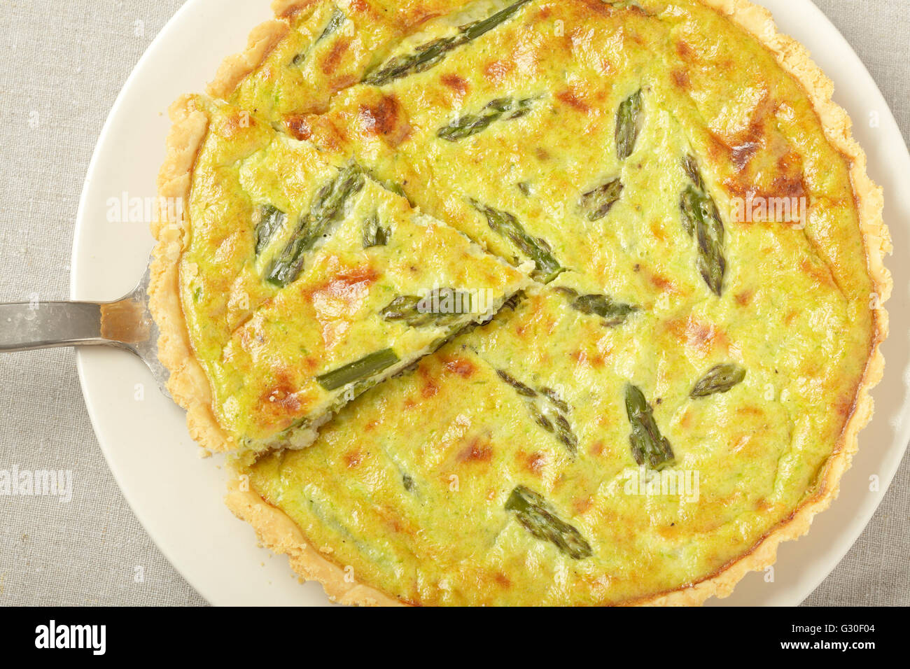 asparagus flan Stock Photo