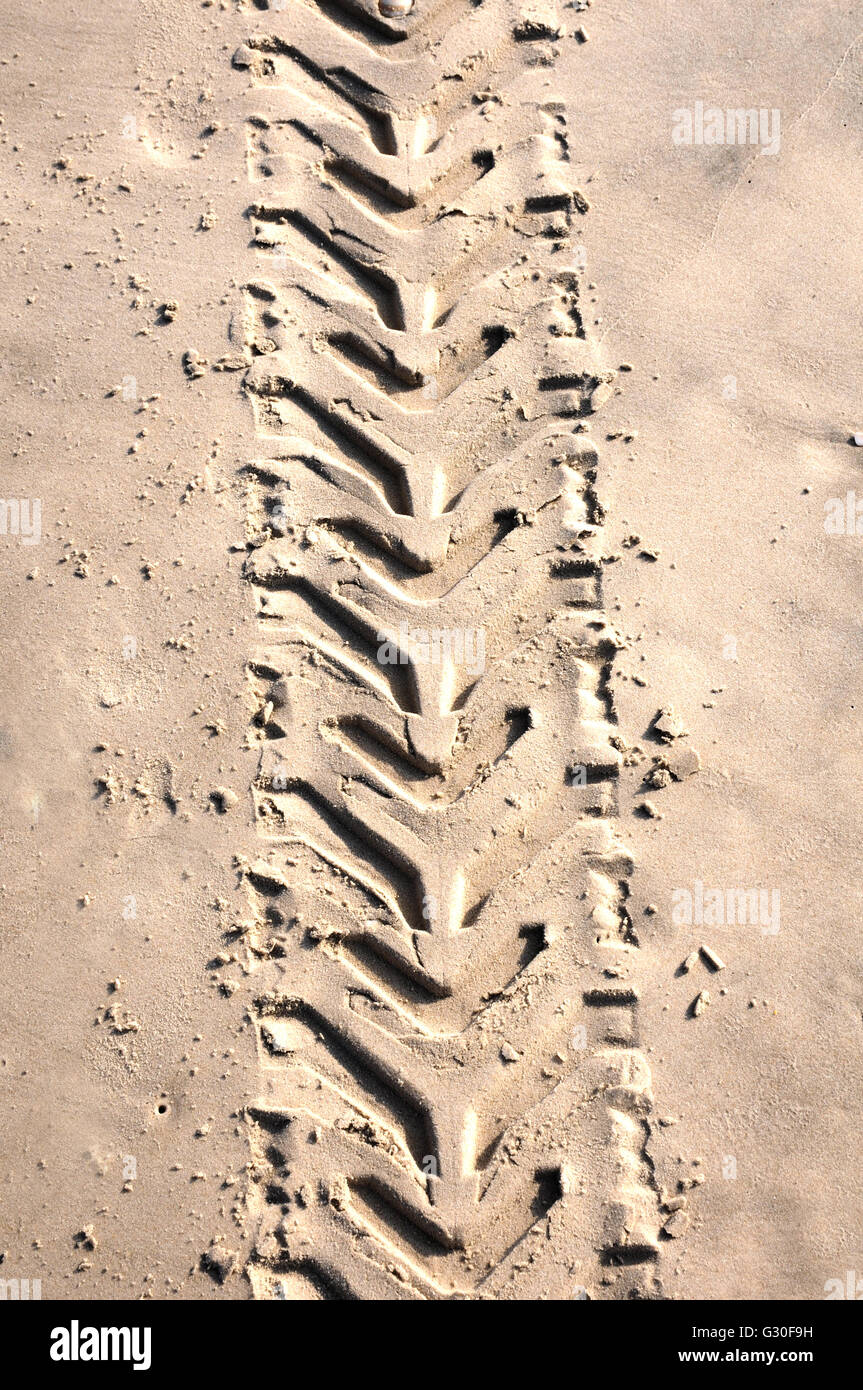 Tractor tracks Stock Photo
