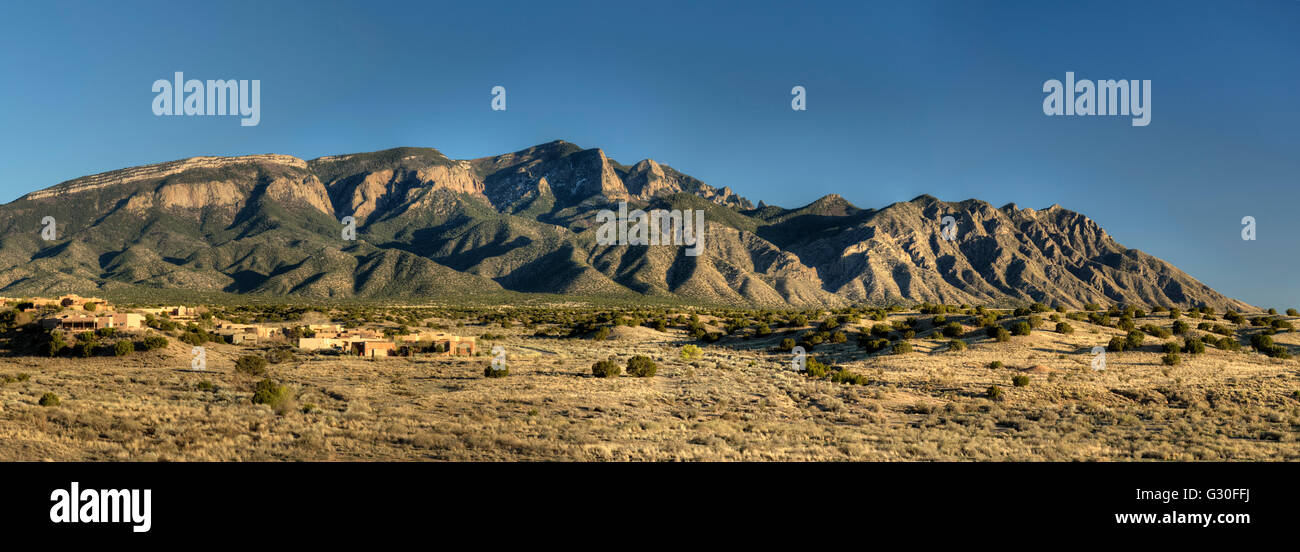 New Mexico's Sandia Mountain, as seen from Bernalillo Stock Photo