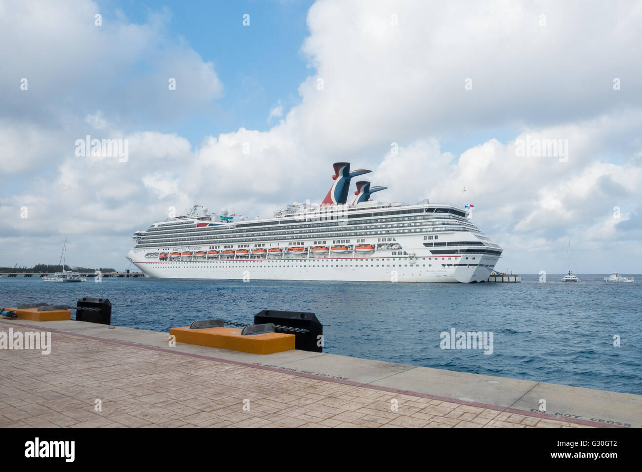 Cruise ship Carnival Freedom docked at Cozumel, Mexico Stock Photo