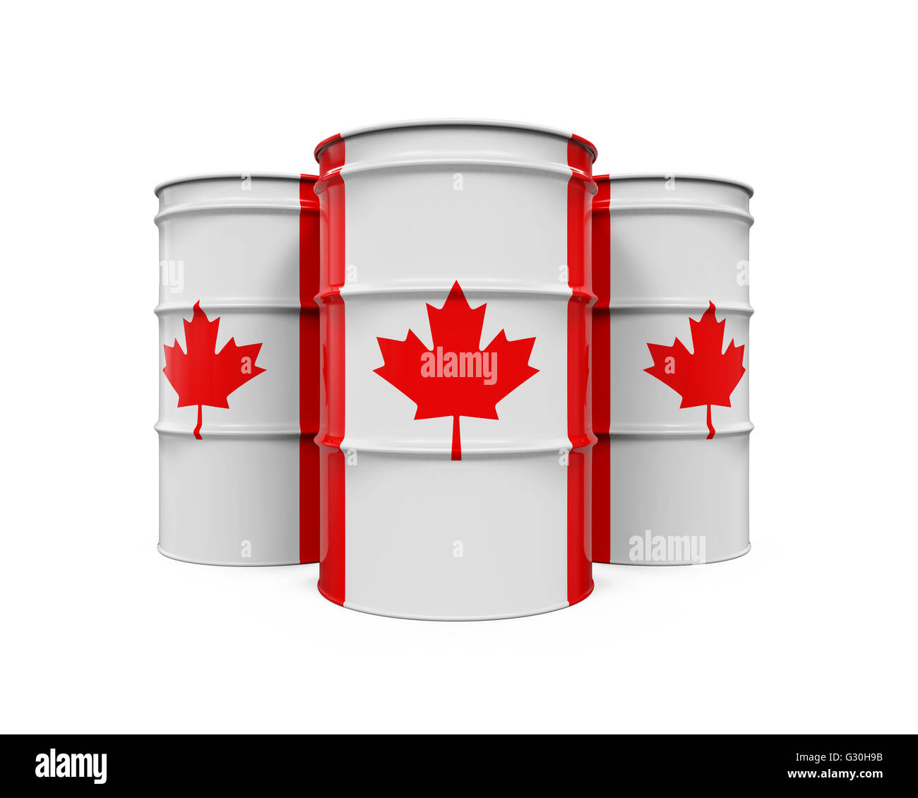 Canadian Flag Oil Barrel Stock Photo Alamy