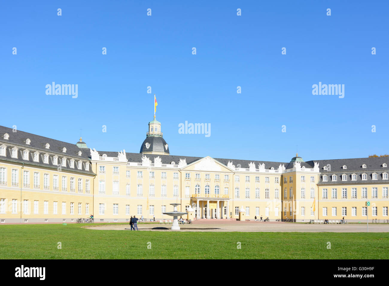 Karlsruhe Palace, Germany, Baden-Württemberg, Kraichgau-Stromberg, Karlsruhe Stock Photo