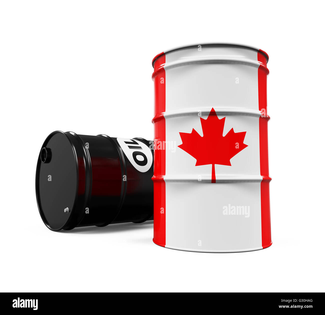 Canadian Flag Oil Barrel Stock Photo Alamy
