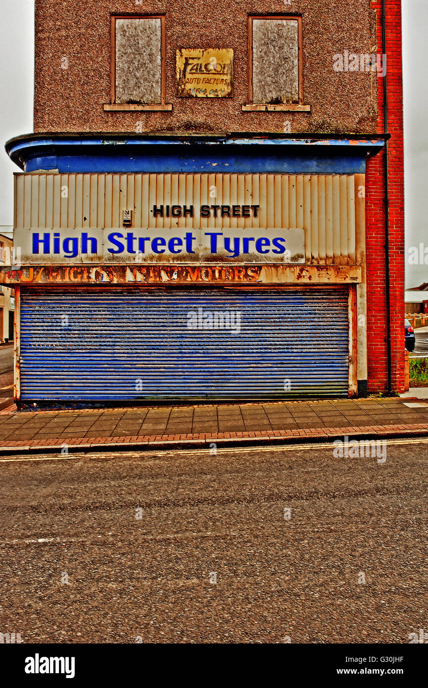 High Street Tyres, Sunderland Stock Photo