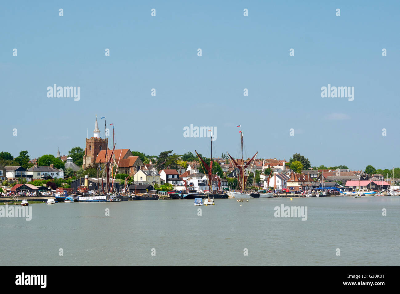 Maldon, Essex, The Quayside -  River Blackwater & Thames Barges Stock Photo
