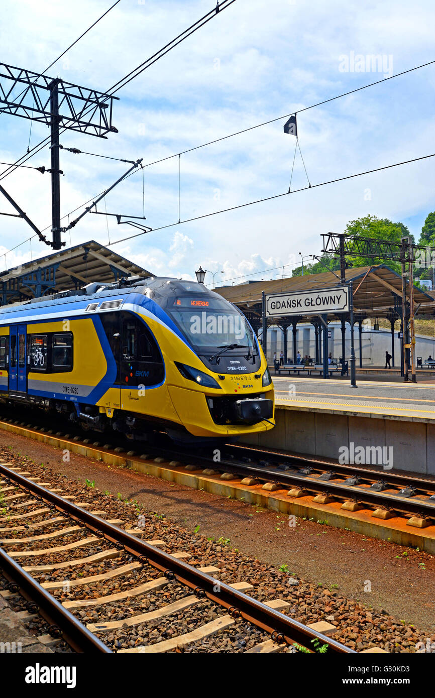 train in Gdansk Glowny railway station Gdansk Poland Stock Photo Alamy