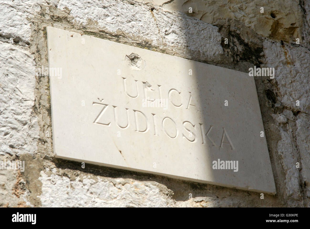 Croatia, Dubrovnik, The street of the Jews (Ulica Zudioska) in the Walled Old City Stock Photo