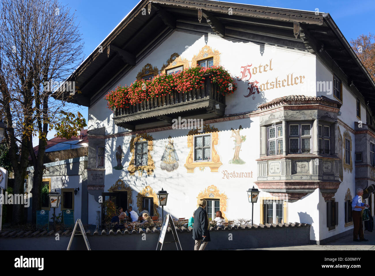 Hotel Ratskeller, Germany, Bayern, Bavaria, Oberbayern, Upper Bavaria, Bad Aibling Stock Photo