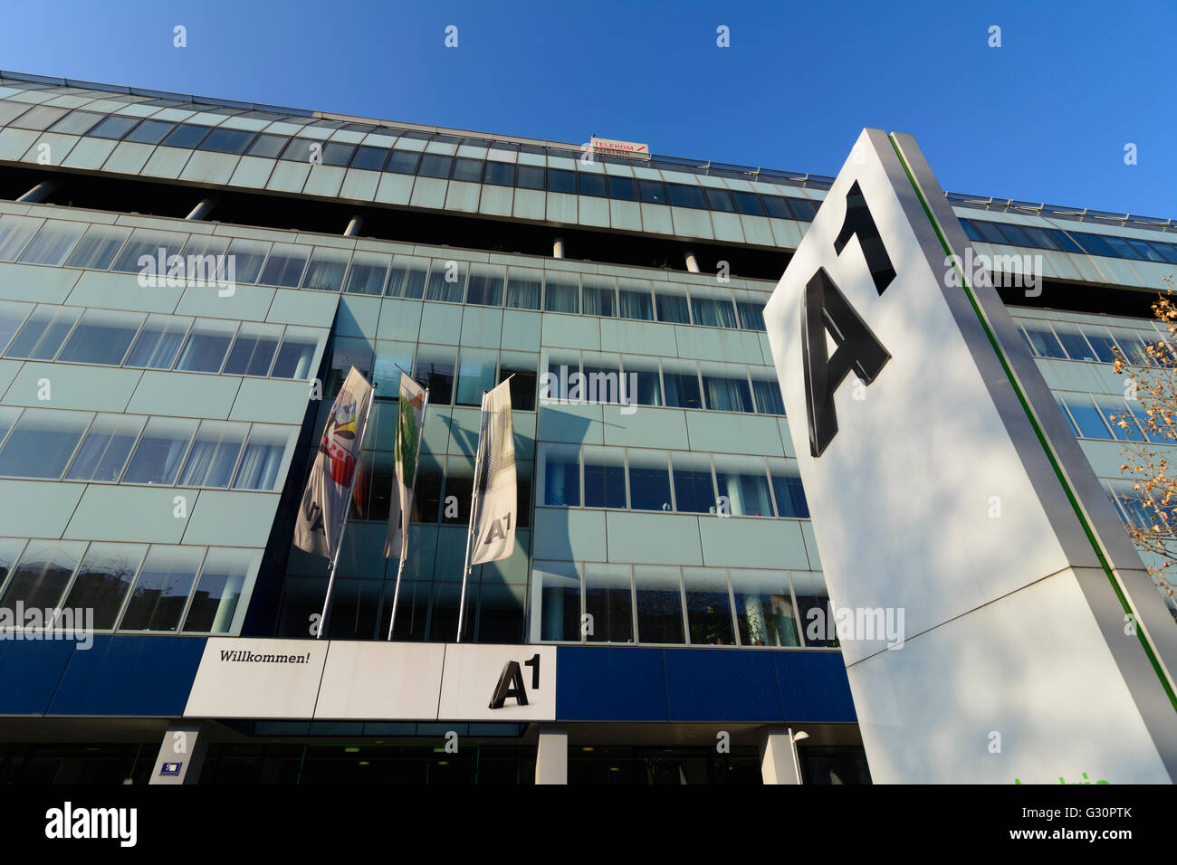 Headquarters of A1 Telekom Austria, Austria, Wien, 02., Wien, Vienna Stock Photo