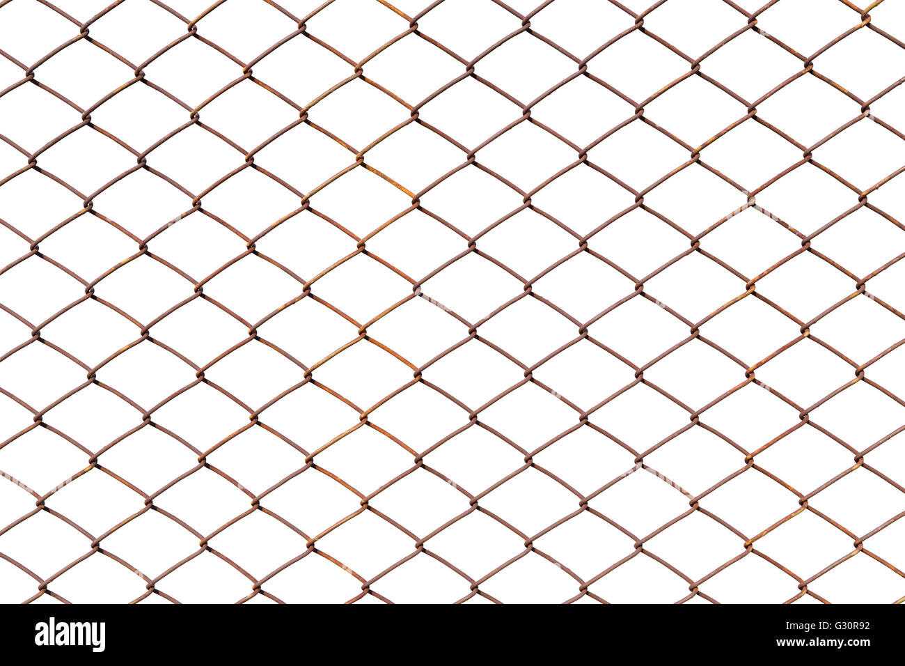 chain link fence isolated on white background with clipping path Stock ...