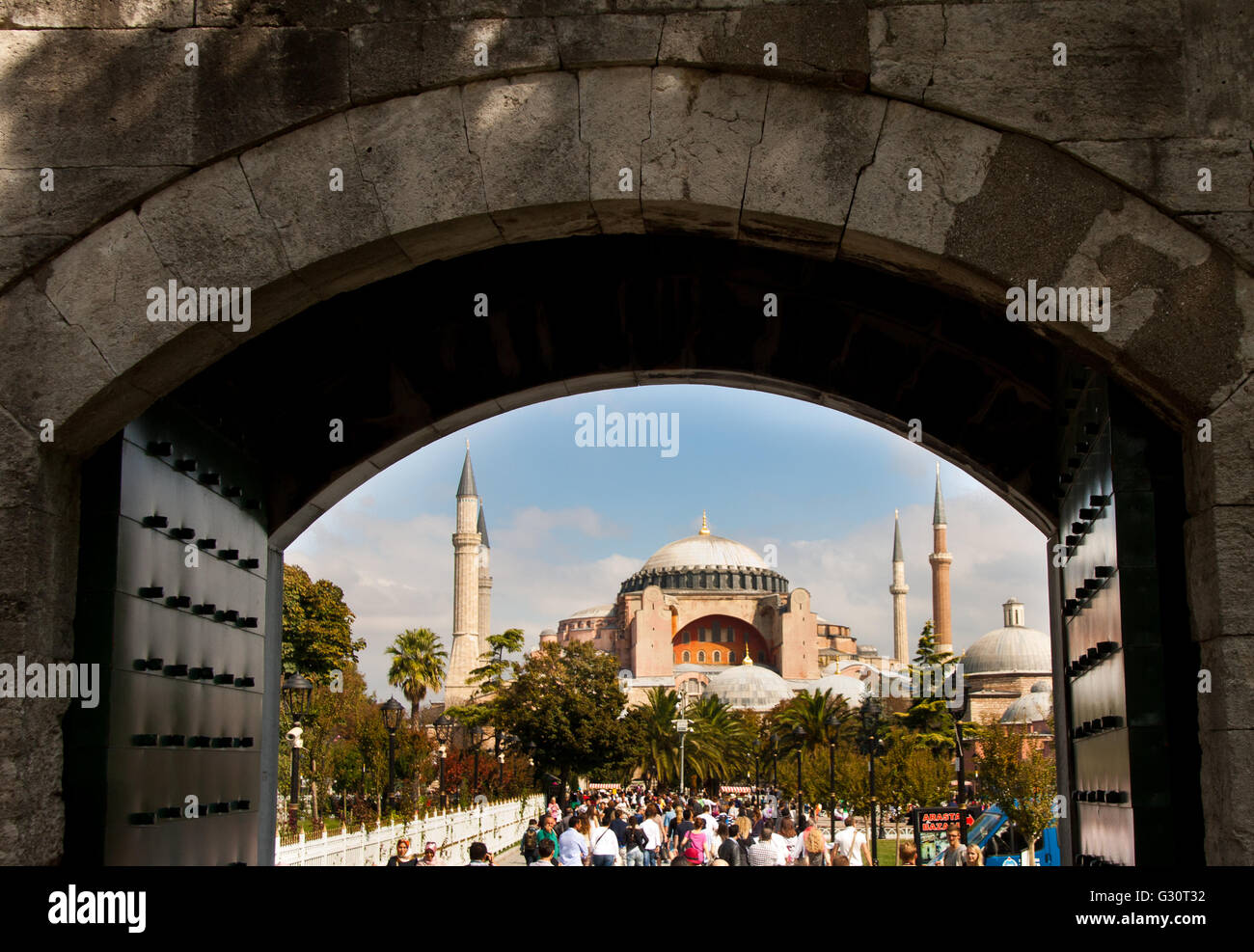 Hagia Sophia Mosque by nice perspective Stock Photo