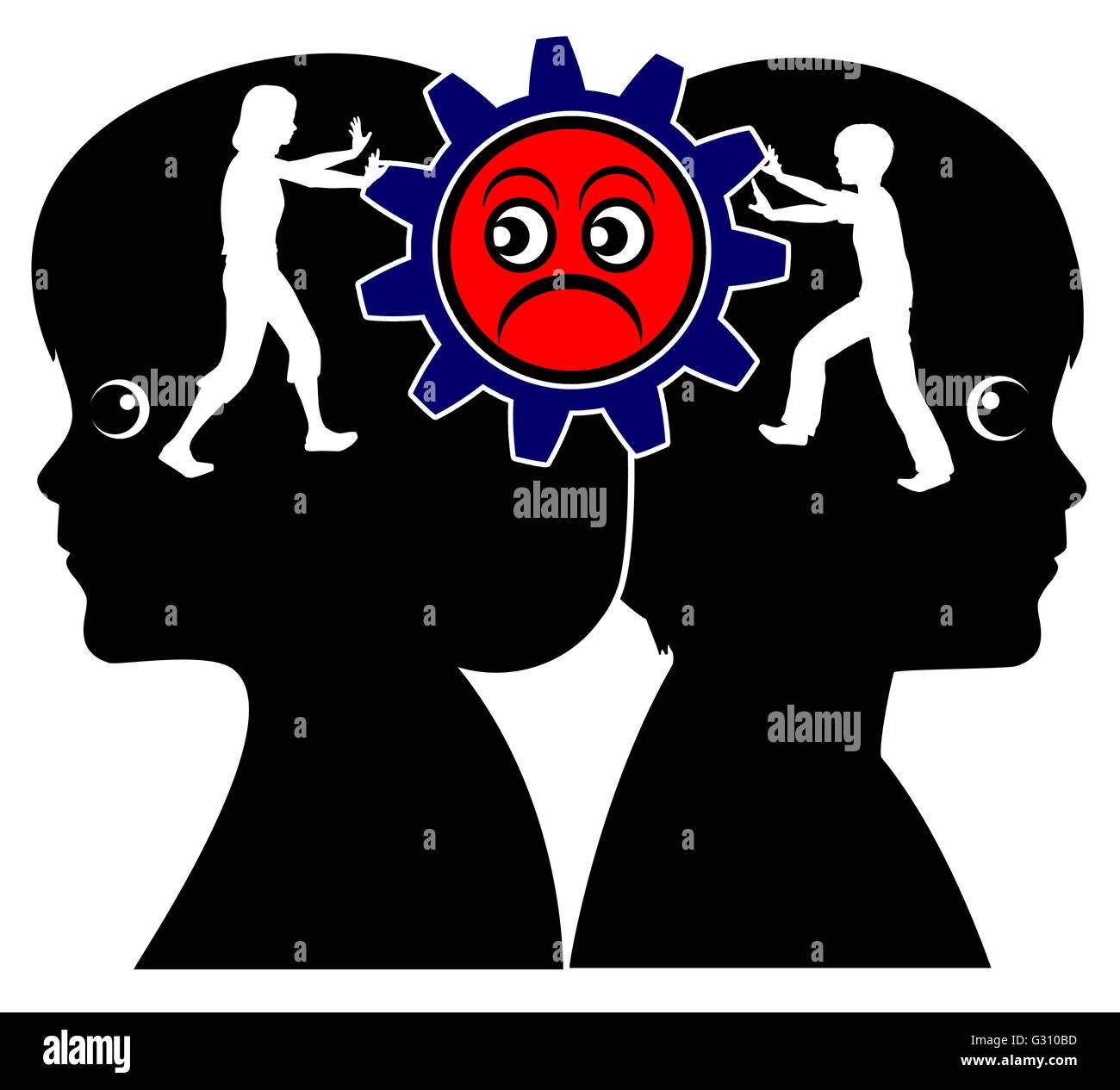 Sibling Rivalry Visual Siblings argue hi-res stock photography and images - Alamy