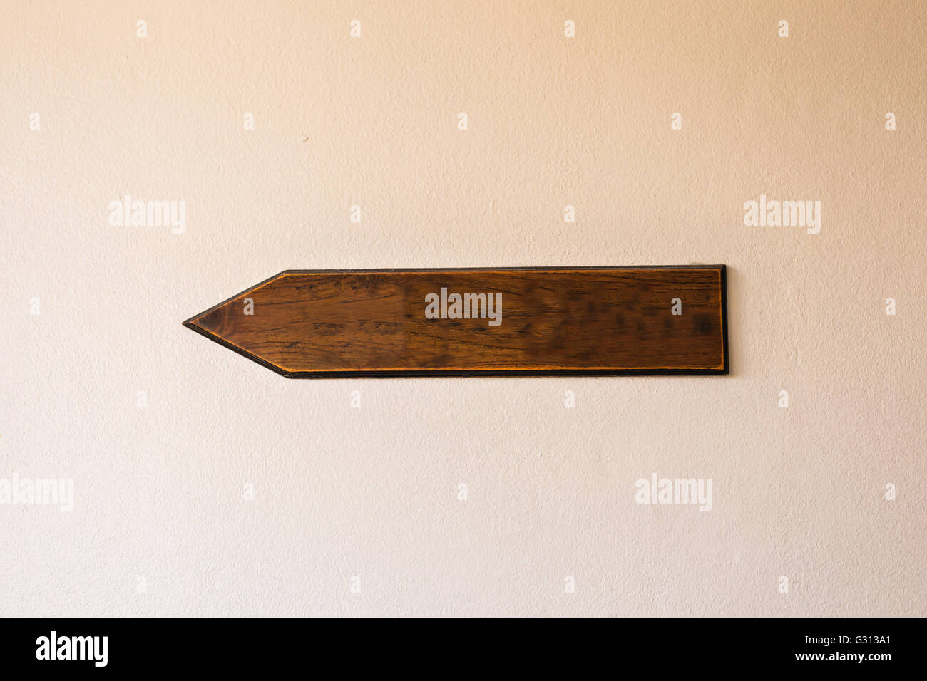 Pointer wooden plank Stock Photo - Alamy