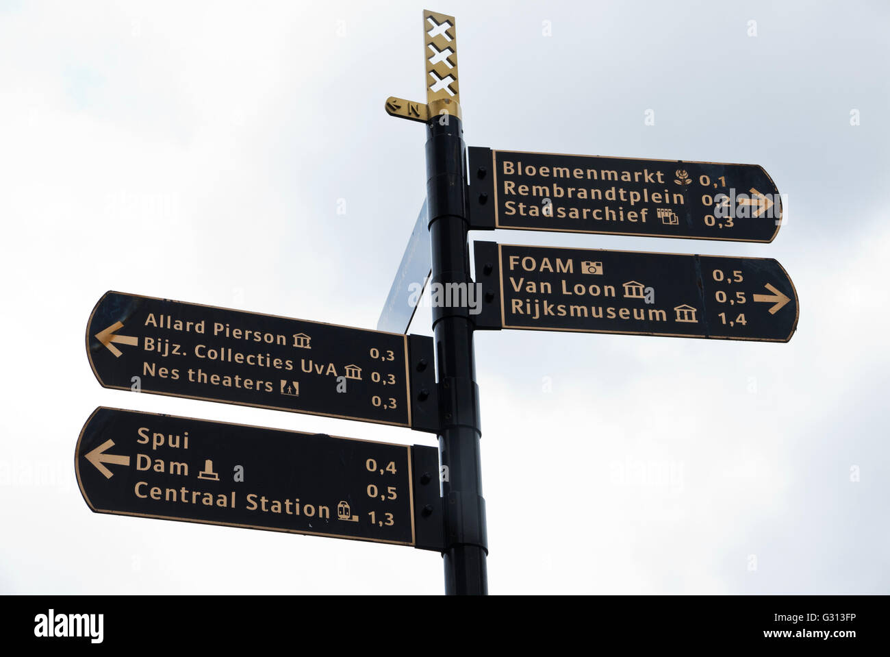 Direction signs amsterdam hi-res stock photography and images - Alamy