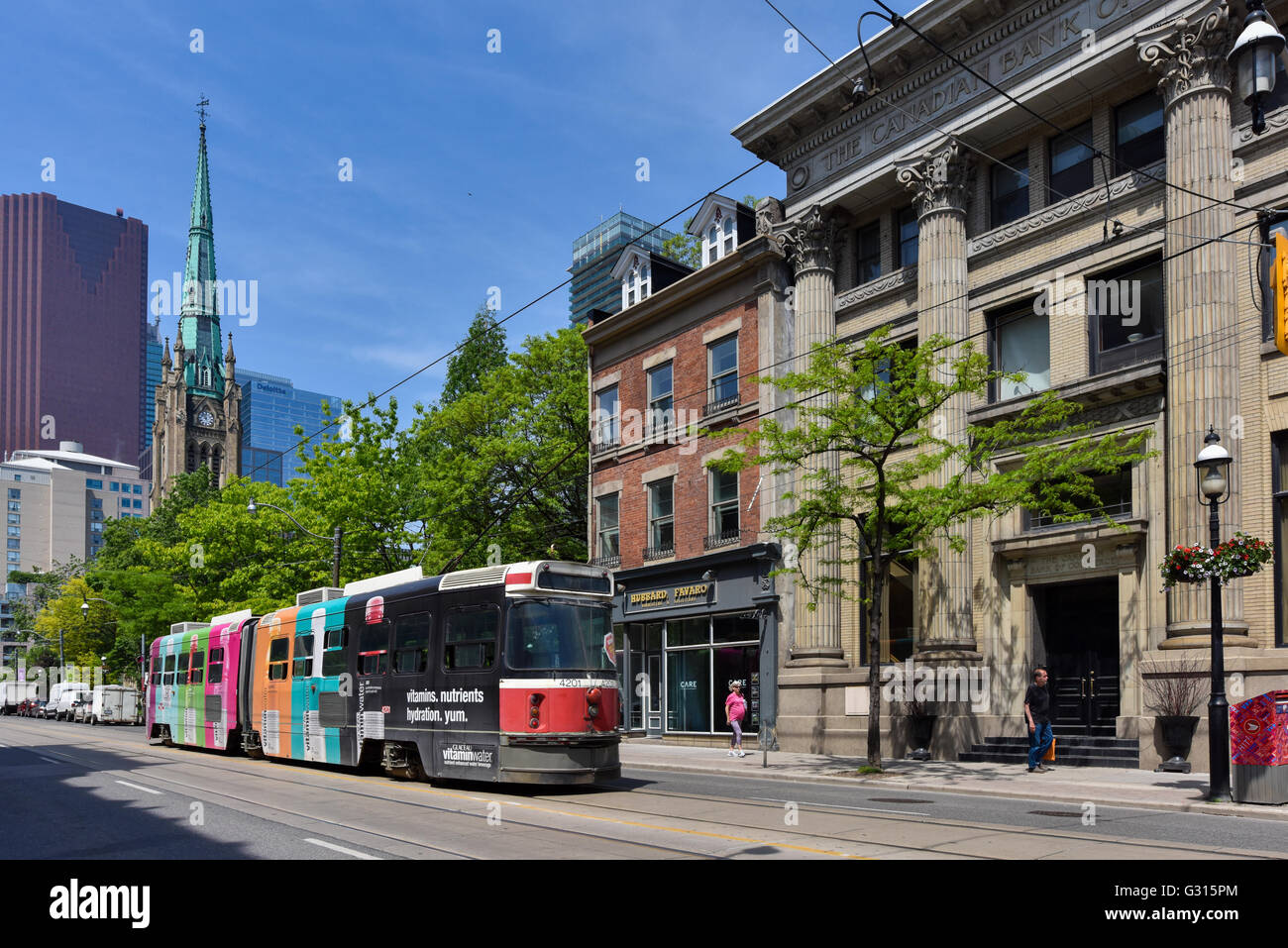 Tramway King Street East downtown Toronto Stock Photo