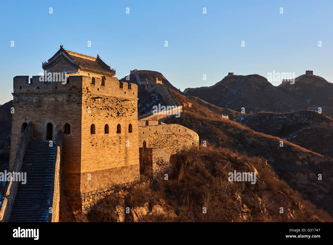 China, Hebei province, Great Wall of China, Jinshanling and Simatai section, Unesco World Heritage Stock Photo
