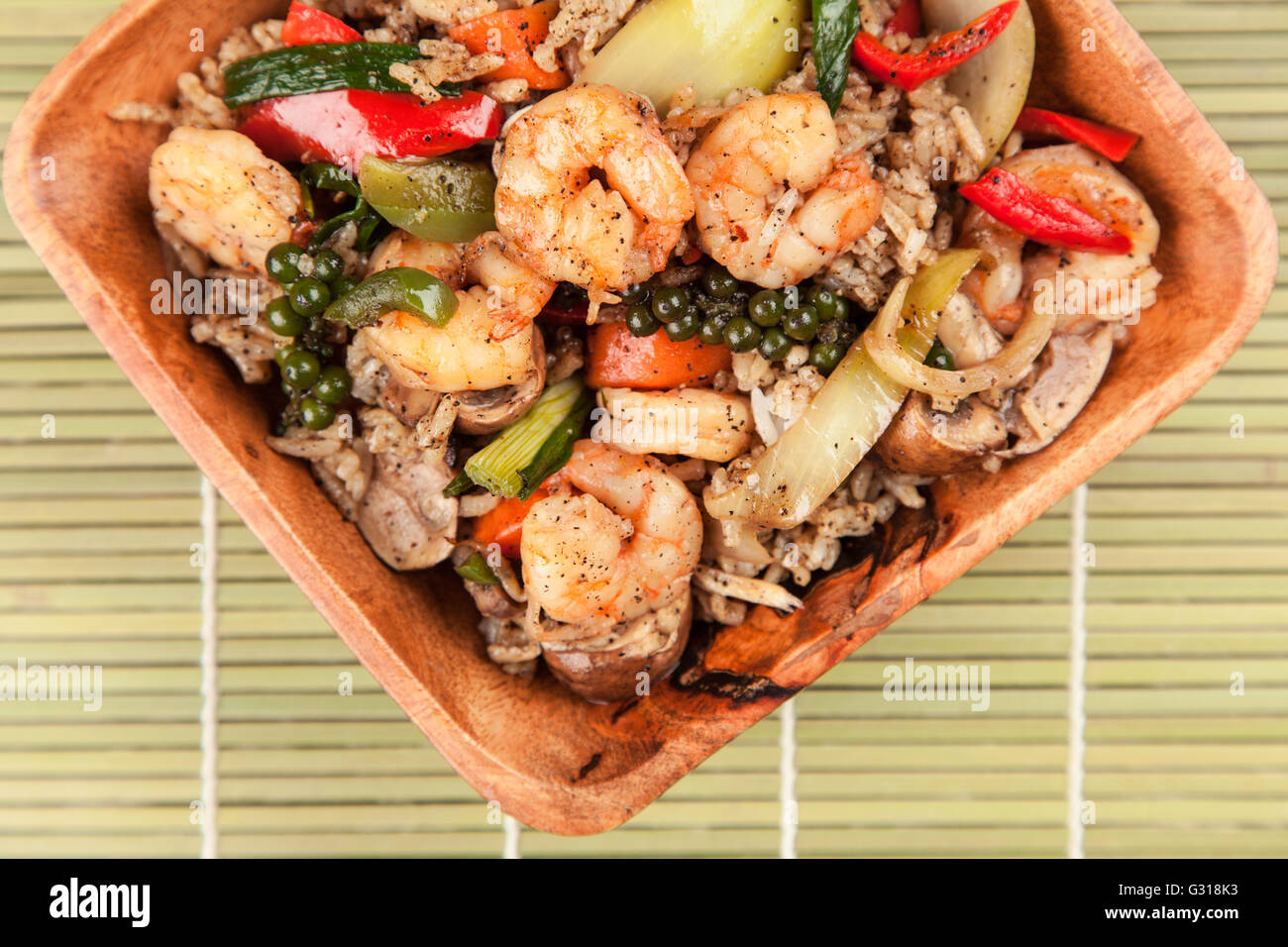 Shrimp rice dish Stock Photo - Alamy