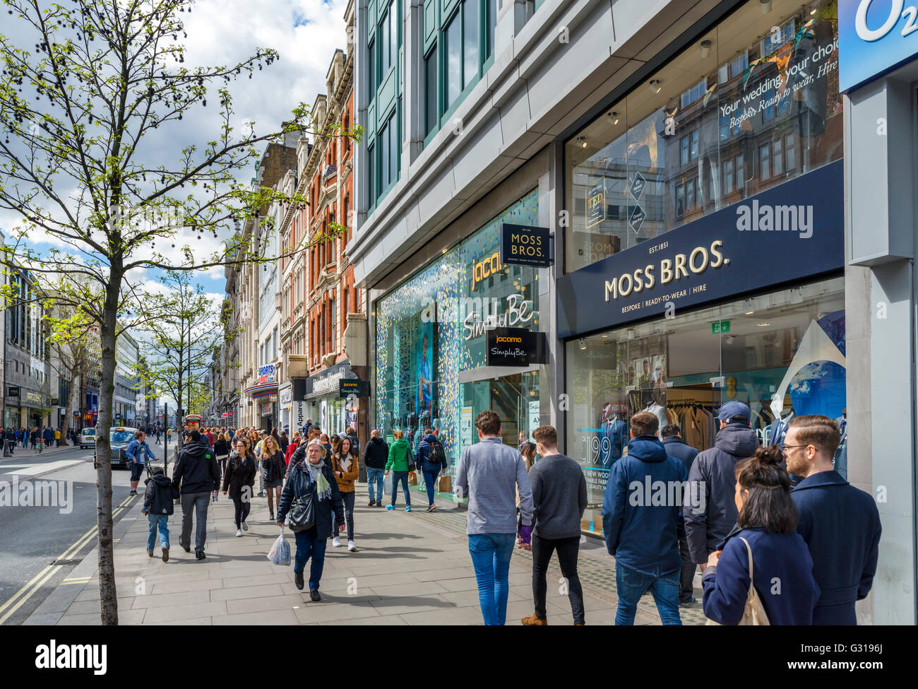 Shops on Oxford Street in the West End, London, England, UK Stock Photo