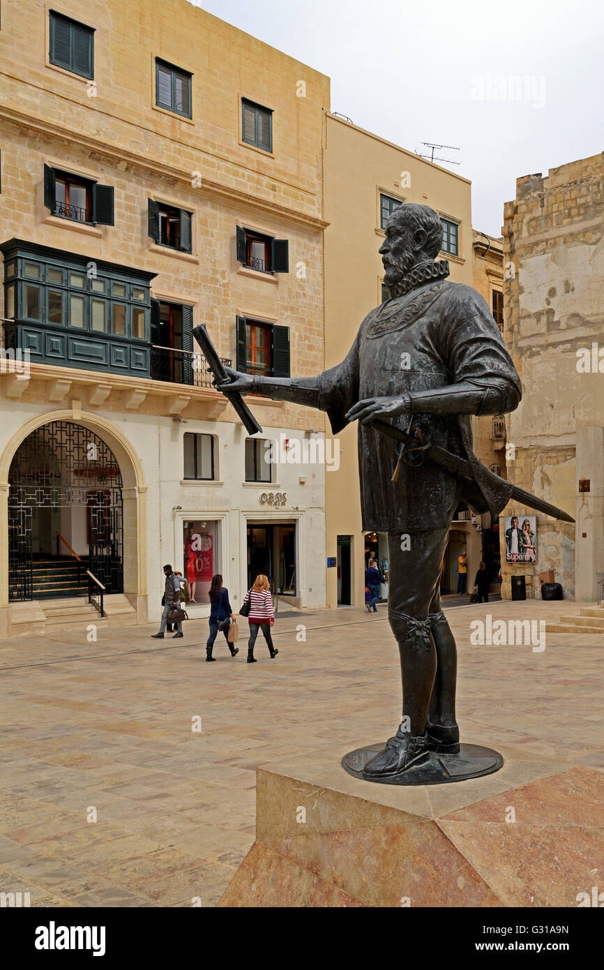 Statue jean de valette valletta hi-res stock photography and images - Alamy