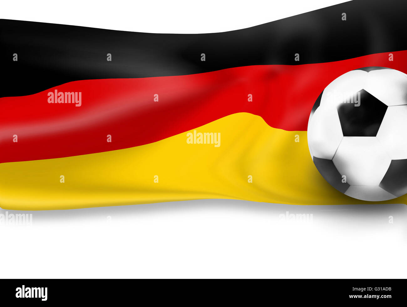 german flag football soccer 3D ball background Stock Photo