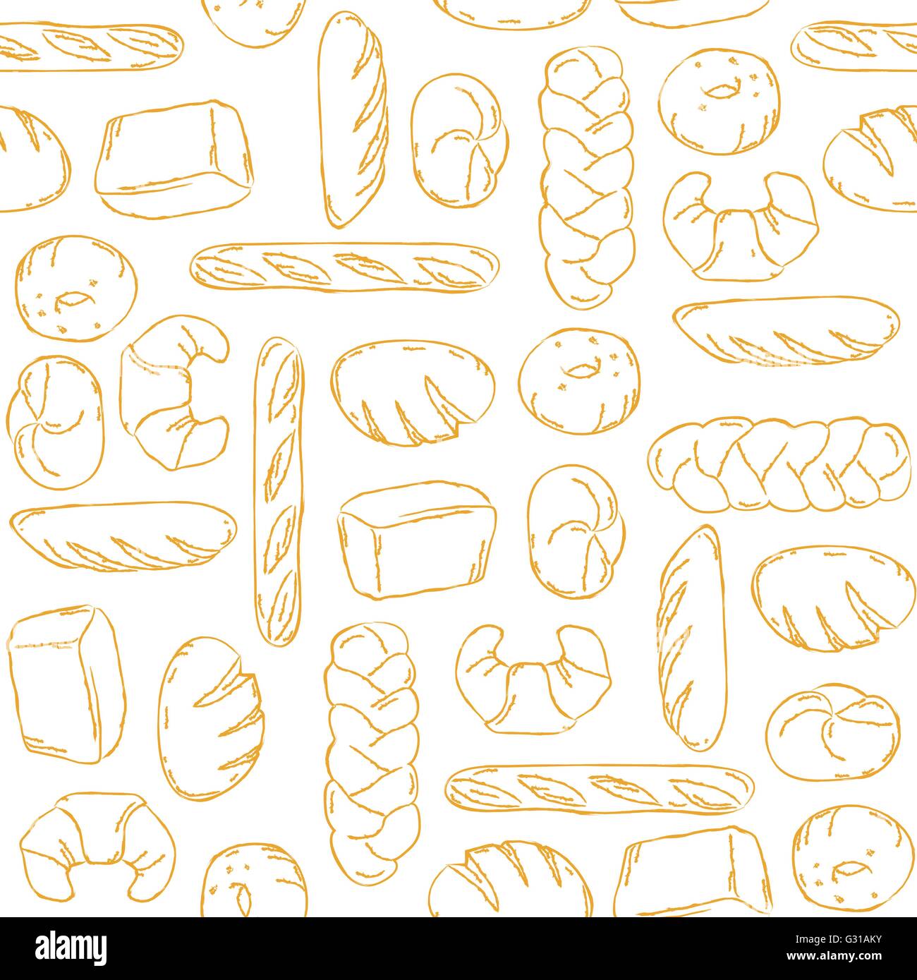 Vector. Bake, Bread mix seamless background. Good for packaging ...