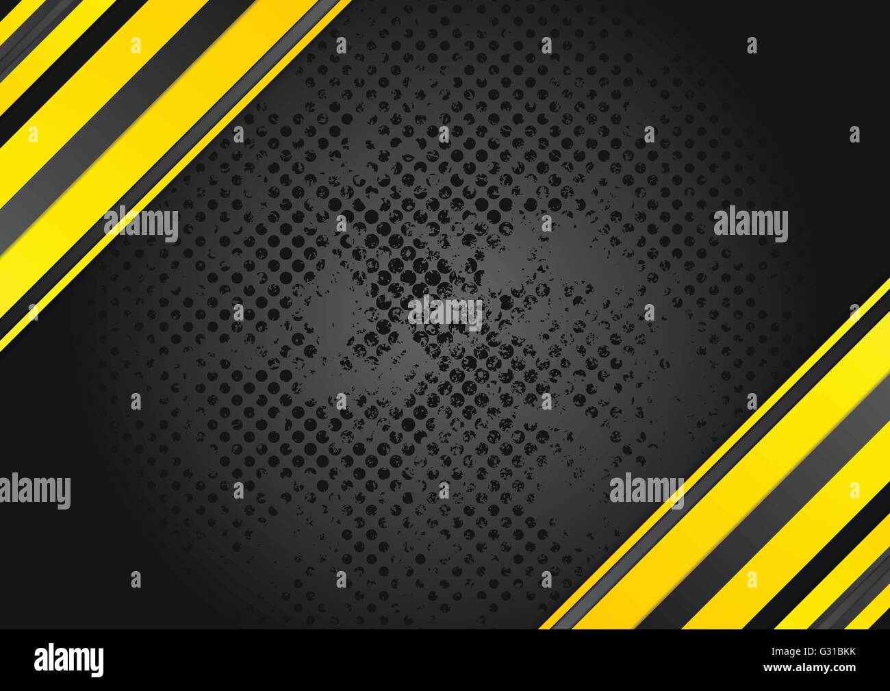 Orange abstract stripes on black grunge background. Vector corporate ...