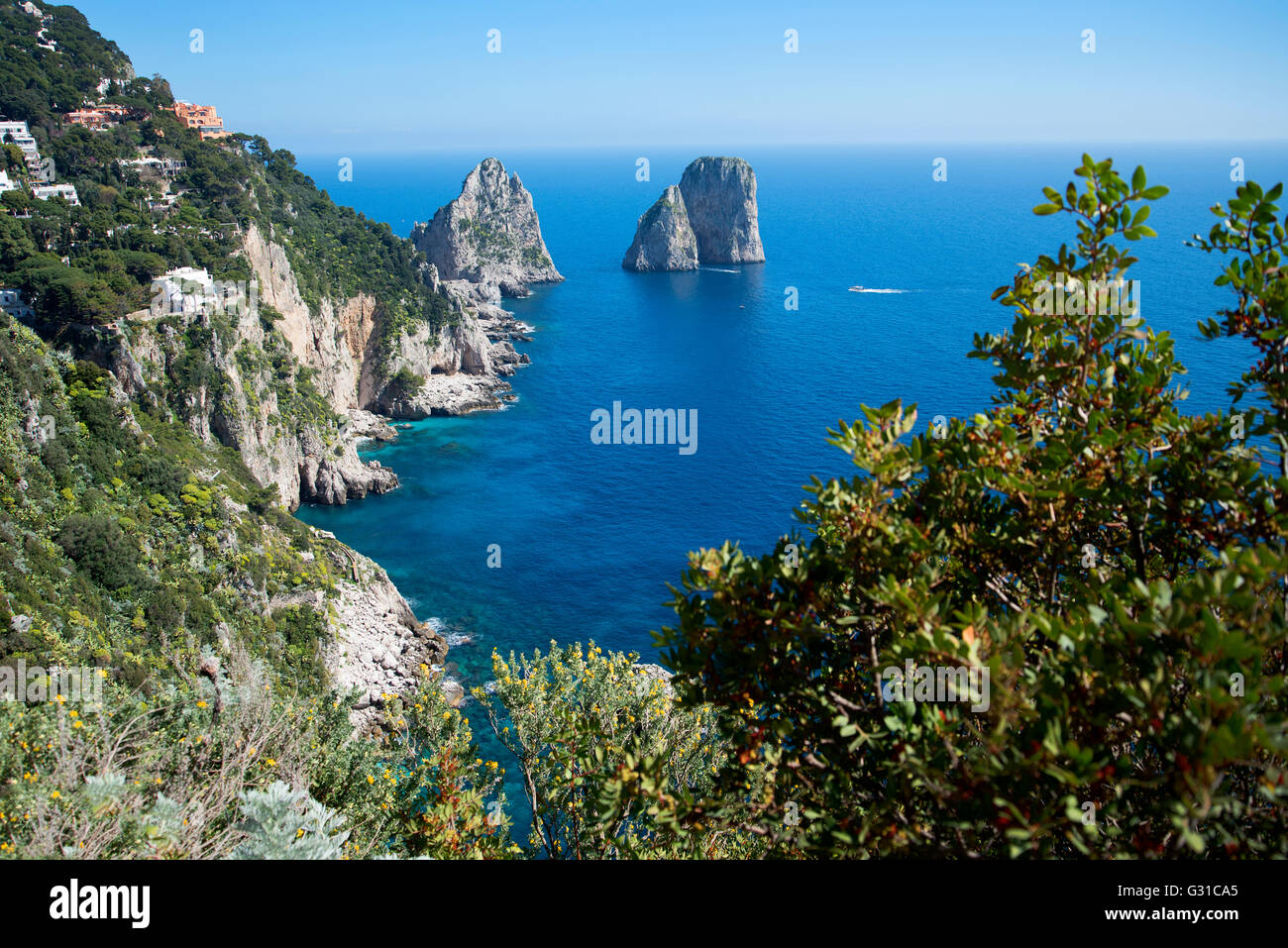 Faraglioni Rocks that stand out of the sea off the island of Capri ...
