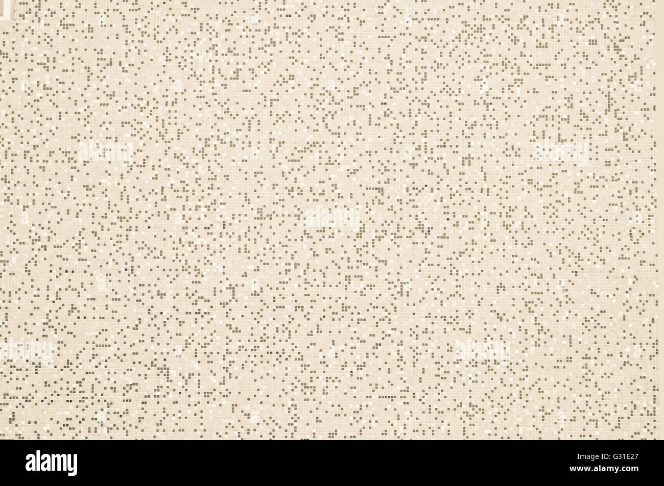 Square pixel mosaic background with light brownish tones, copy space Stock Photo