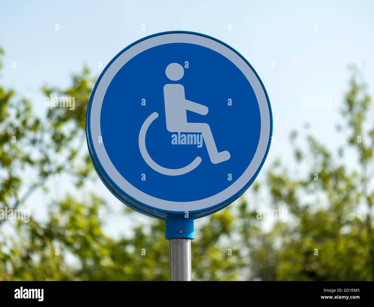 Supermarket Signage - Disabled Parking Stock Photo