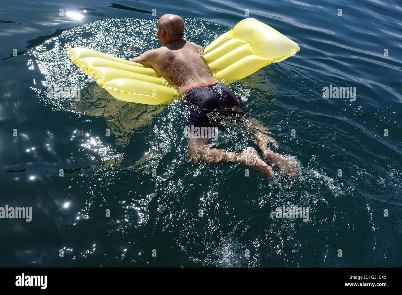 Air mattress lake hi-res stock photography and images - Alamy