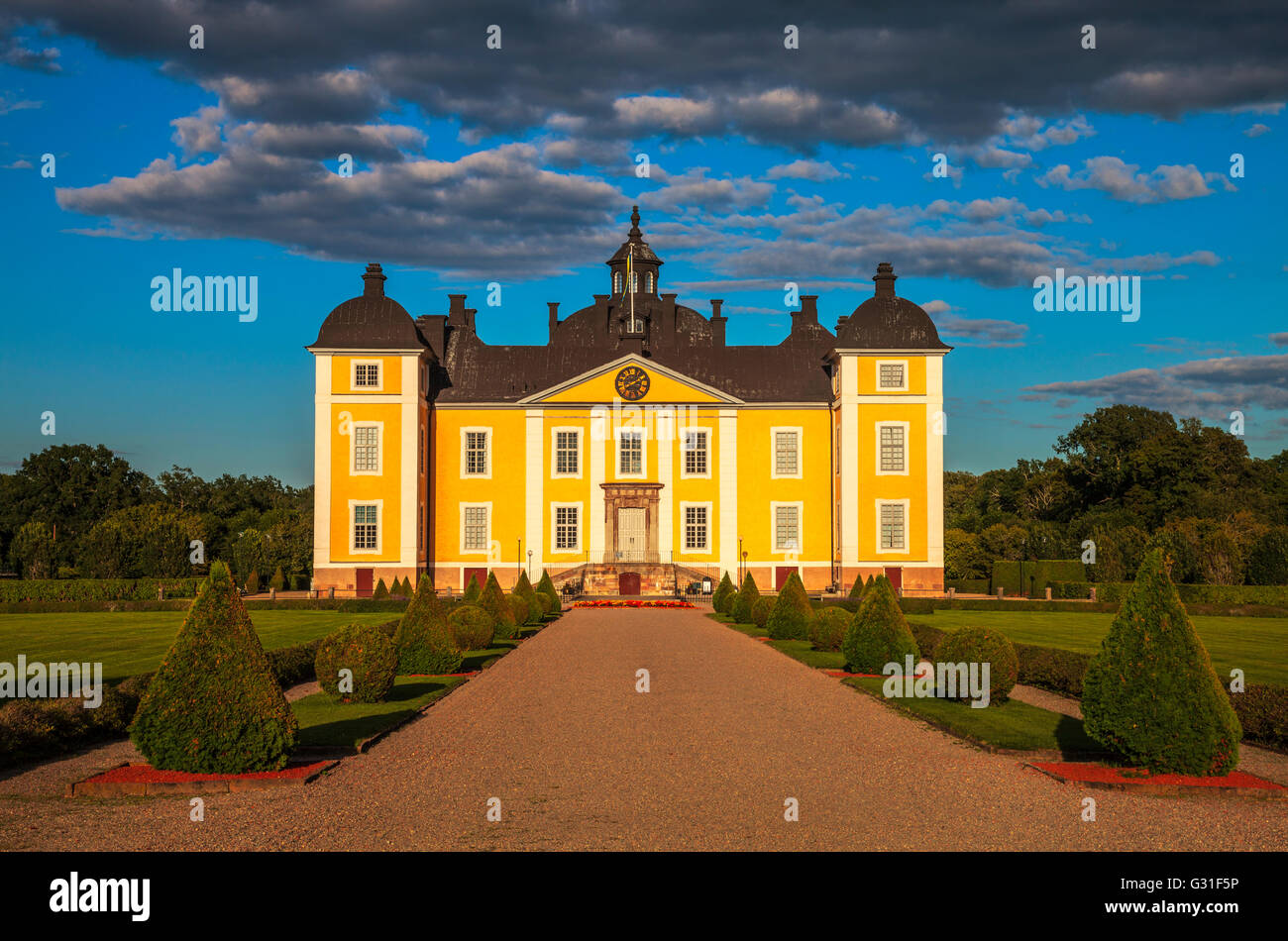 Strömsholm's Castle on a sunny afternoon, Västmanland, Sweden. Stock Photo