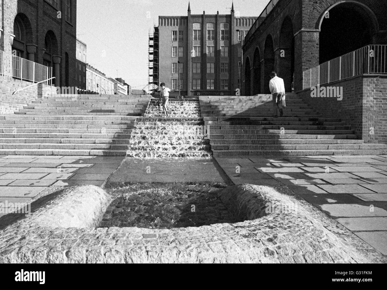 Rostock, DDR, upper watercourse in Schnickmann Street Stock Photo