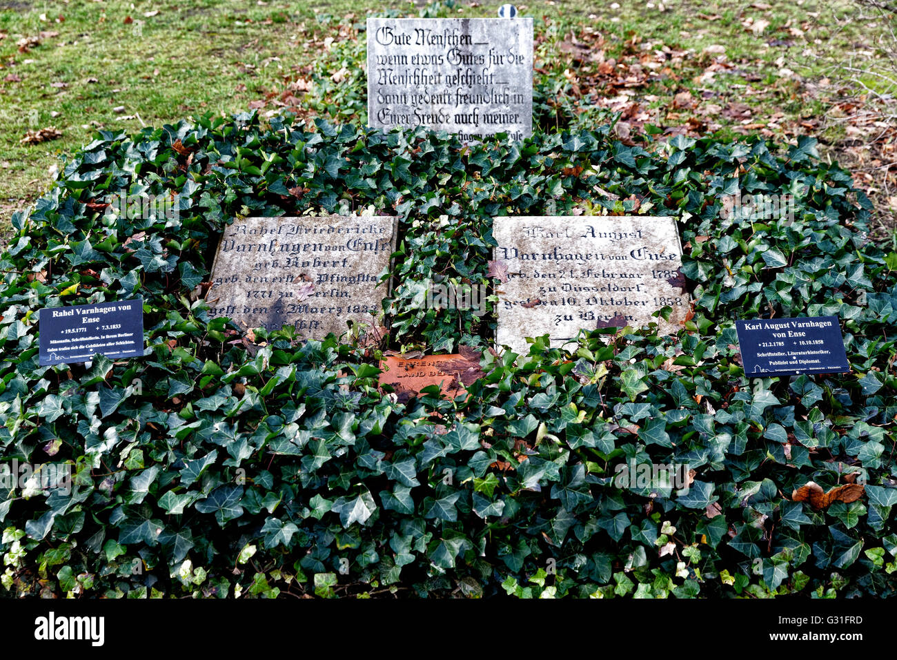 Berlin, Germany, honorary grave Rahel Varnhagen Stock Photo