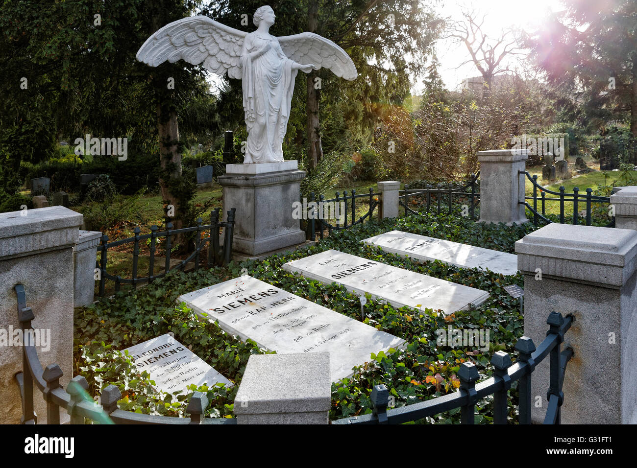 Berlin, Germany, the family grave of Carl von Siemens Stock Photo