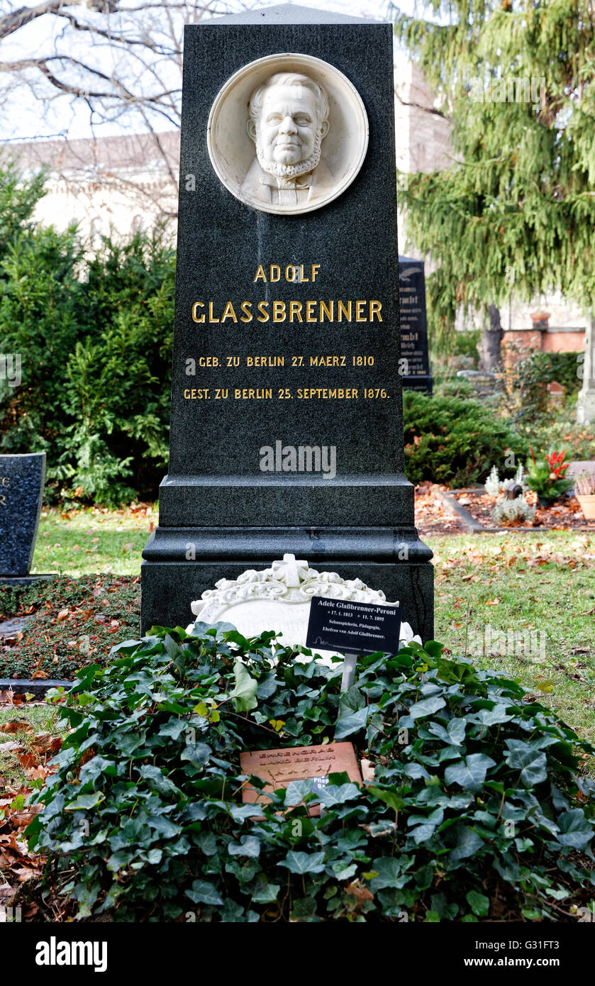 Berlin, Germany, Tomb of Adolf glass burner Stock Photo