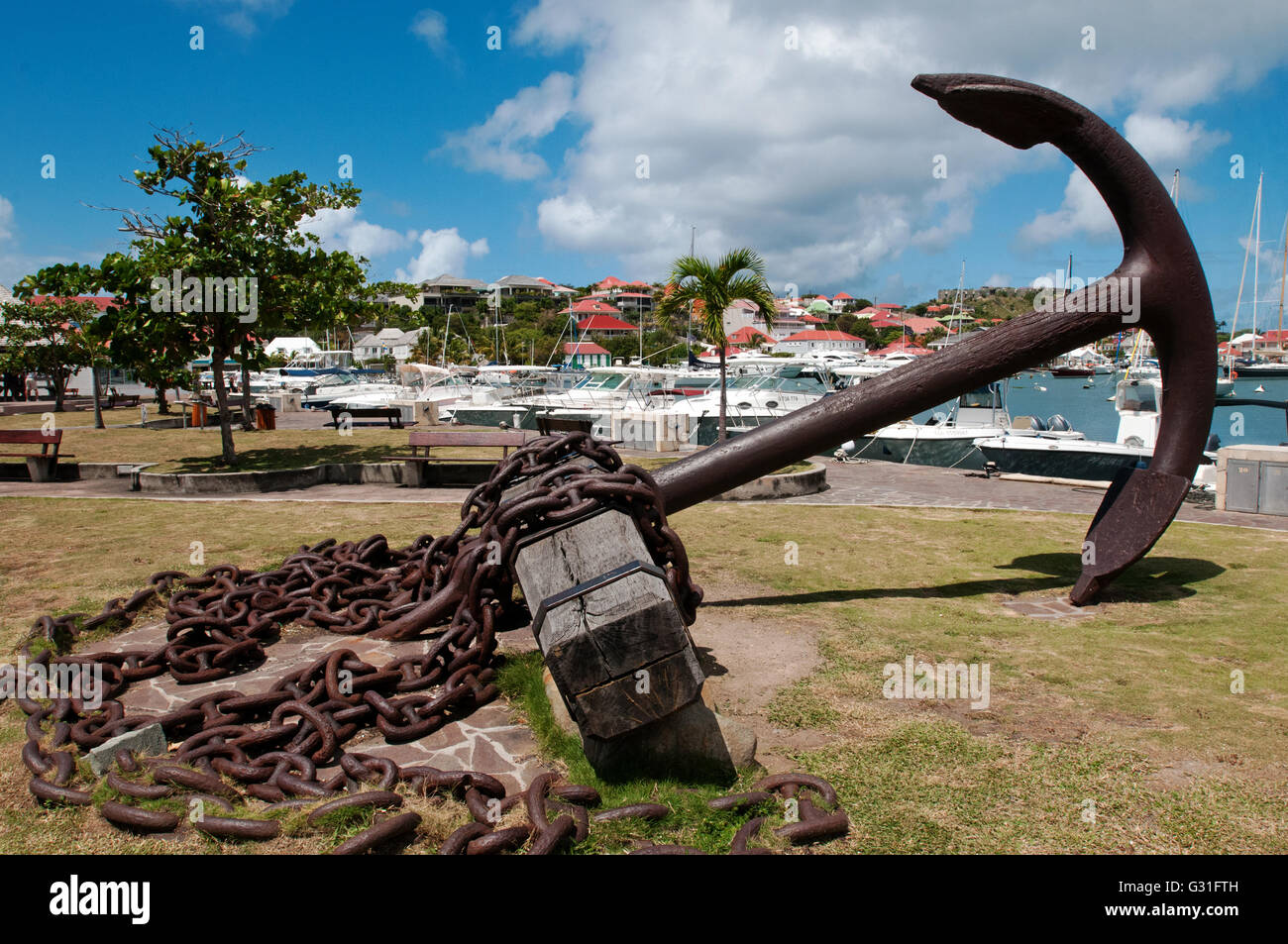 Downtown Gustavia,St. Barts,Caribbean Stock Photo - Alamy