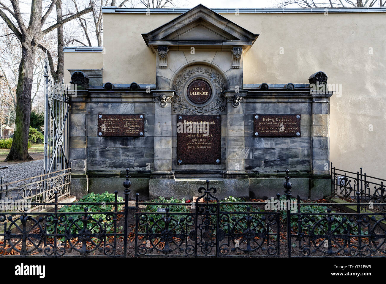 Berlin, Germany, honorary grave of Adelbert Delbrueck Stock Photo