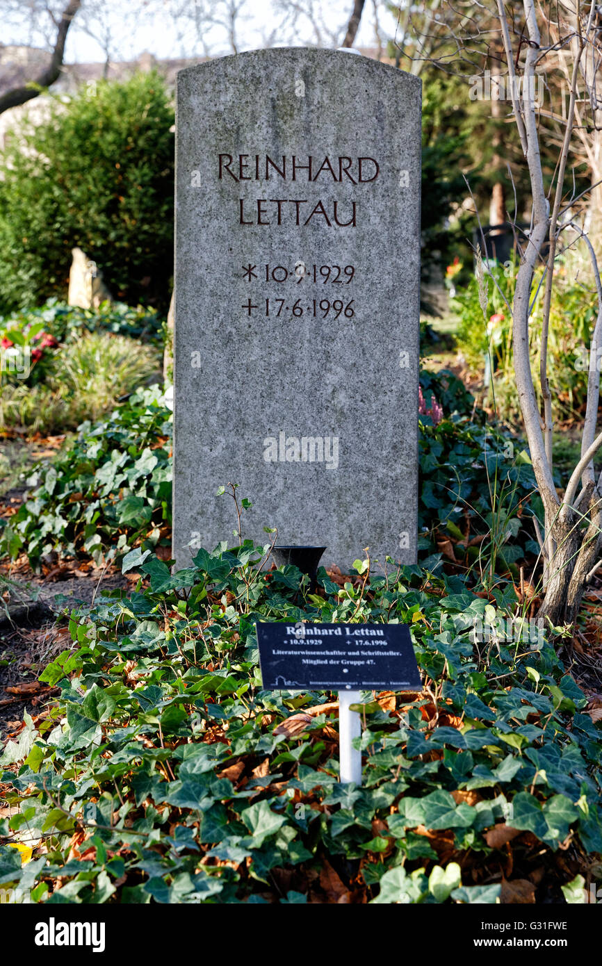 Berlin, Germany, grave of Reinhard Lettau Stock Photo