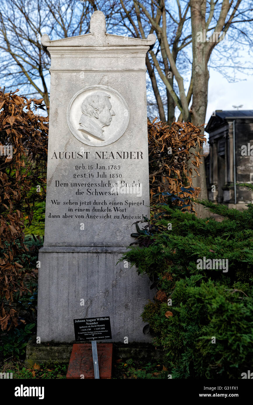 Berlin, Germany, honorary grave of August Neander Stock Photo