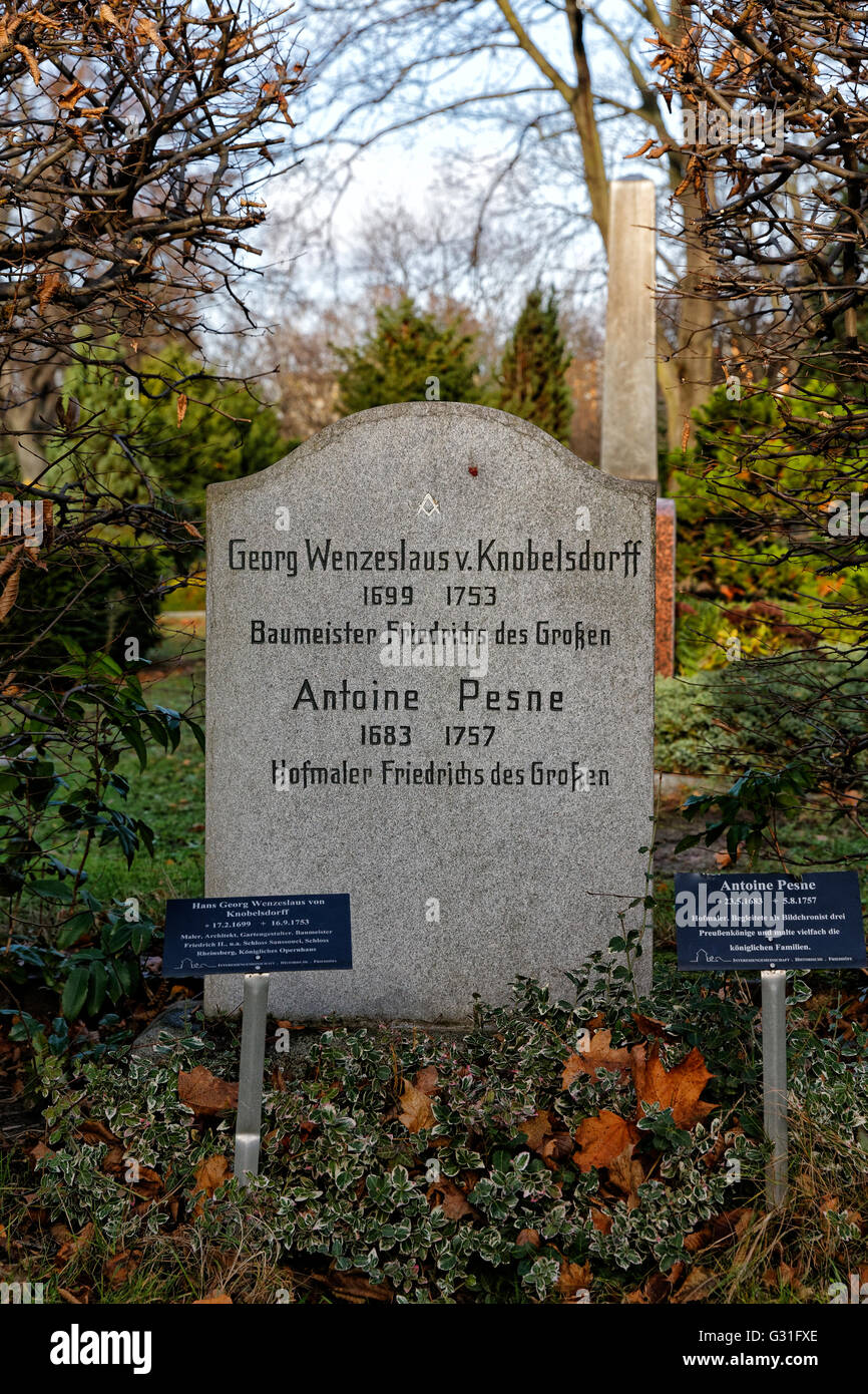 Berlin, Germany, honorary grave of Wenceslaus von Knobelsdorff Stock Photo