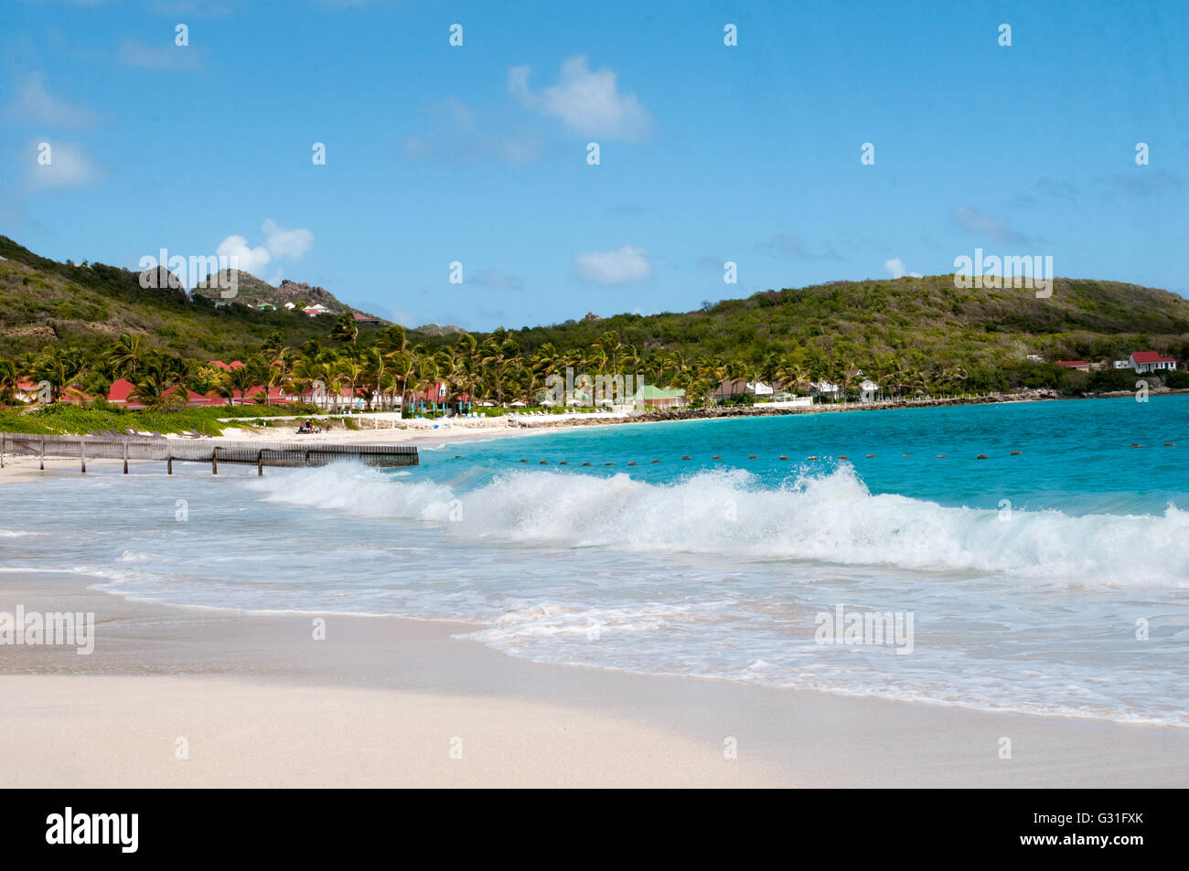 Corossol Beach in St. Bart French West Indies Caribbean Stock Photo