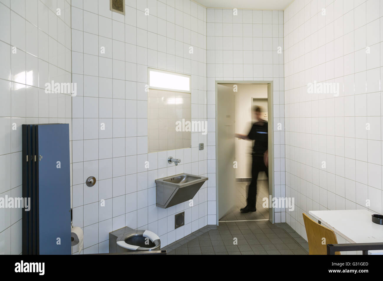 Bremen, Germany, prison cell of police custody Stock Photo