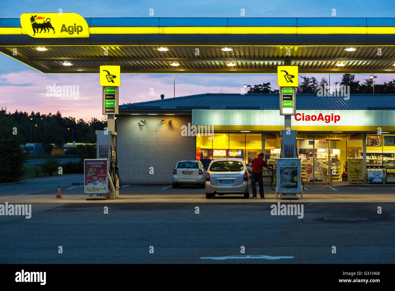 Brodetz czech republic gas station hires stock photography and images