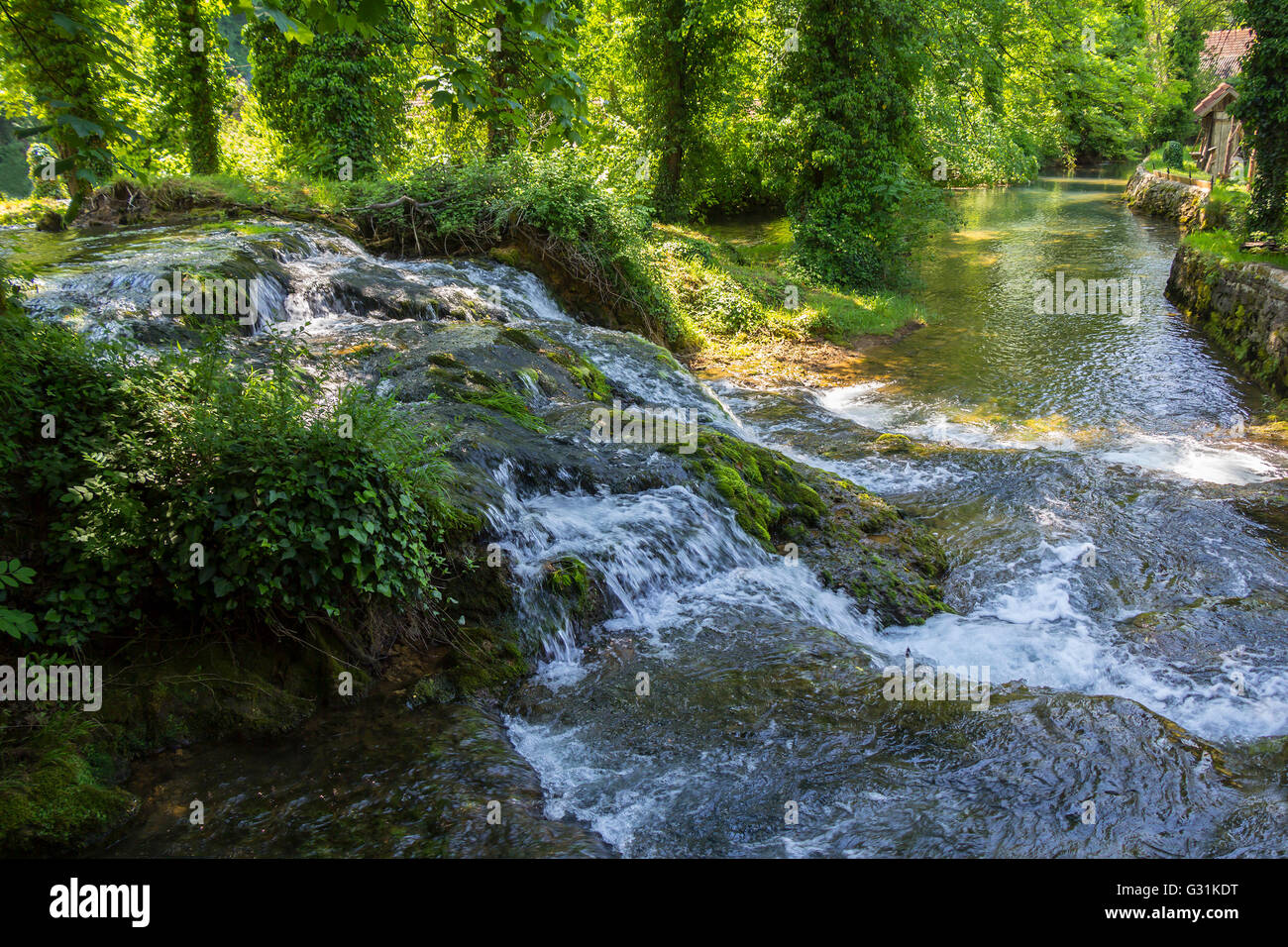 Beautiful Nature And Waterfalls In Village Of Rastoke Croatia Stock Photo Alamy