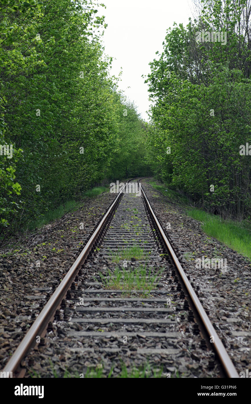 Zossen, Germany, Railway Track Stock Photo