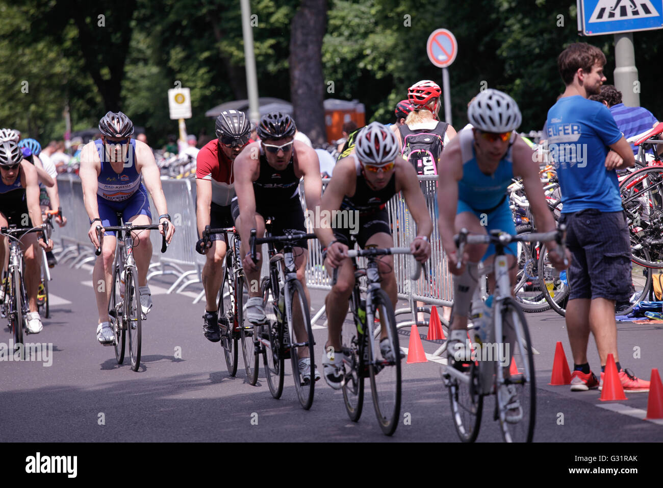 10 th edition of the Berlin Triathlon, which start with the disciplin of swimming around the