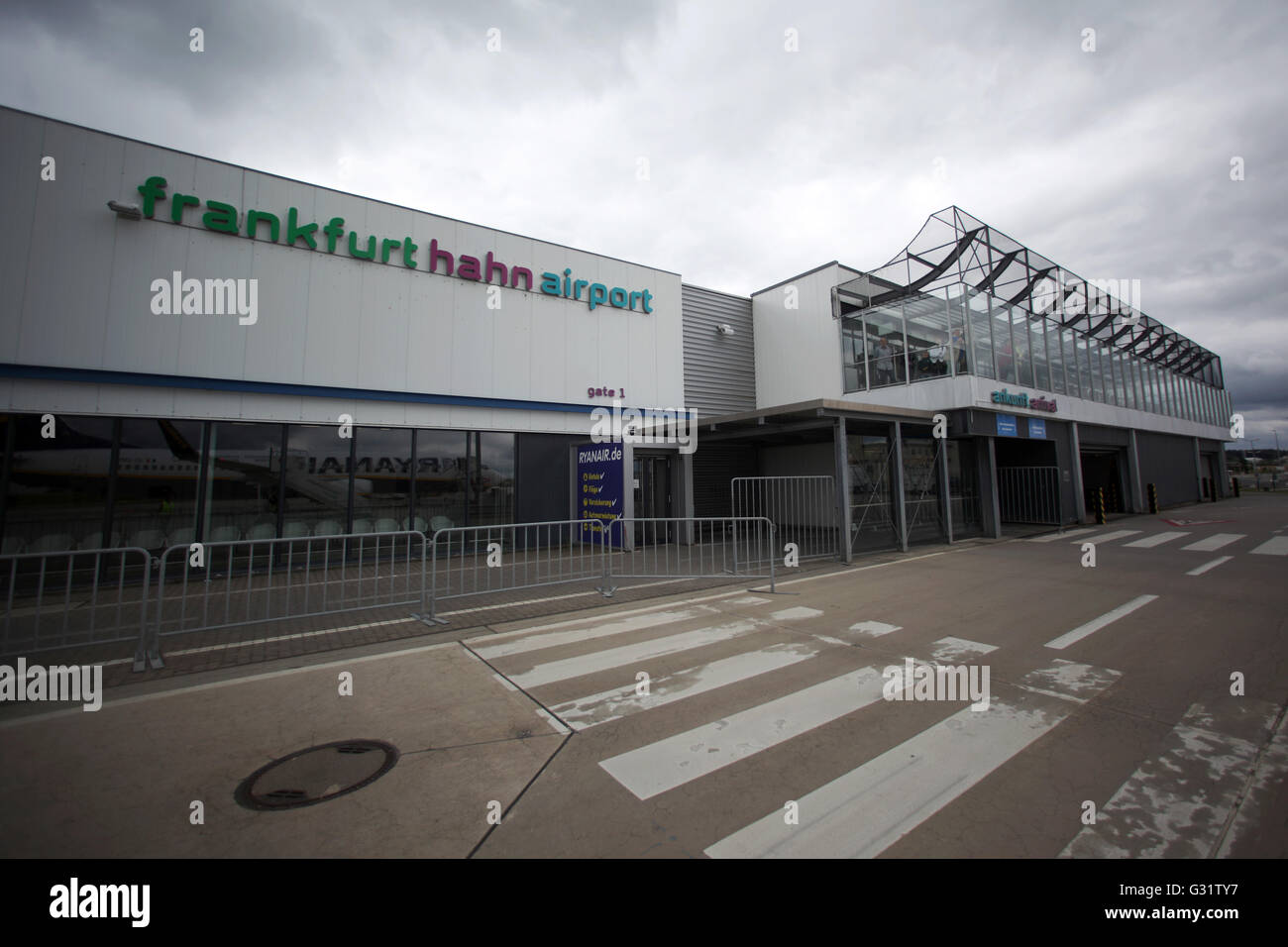 Lautzenhausen, Germany. 11th July, 2012. A view of the terminal at airport Frankfurt-Hahn is pictured in Lautzenhausen, Germany, 11 July 2012. Photo: Fredrik von Erichsen | usage worldwide/dpa/Alamy Live News Stock Photo