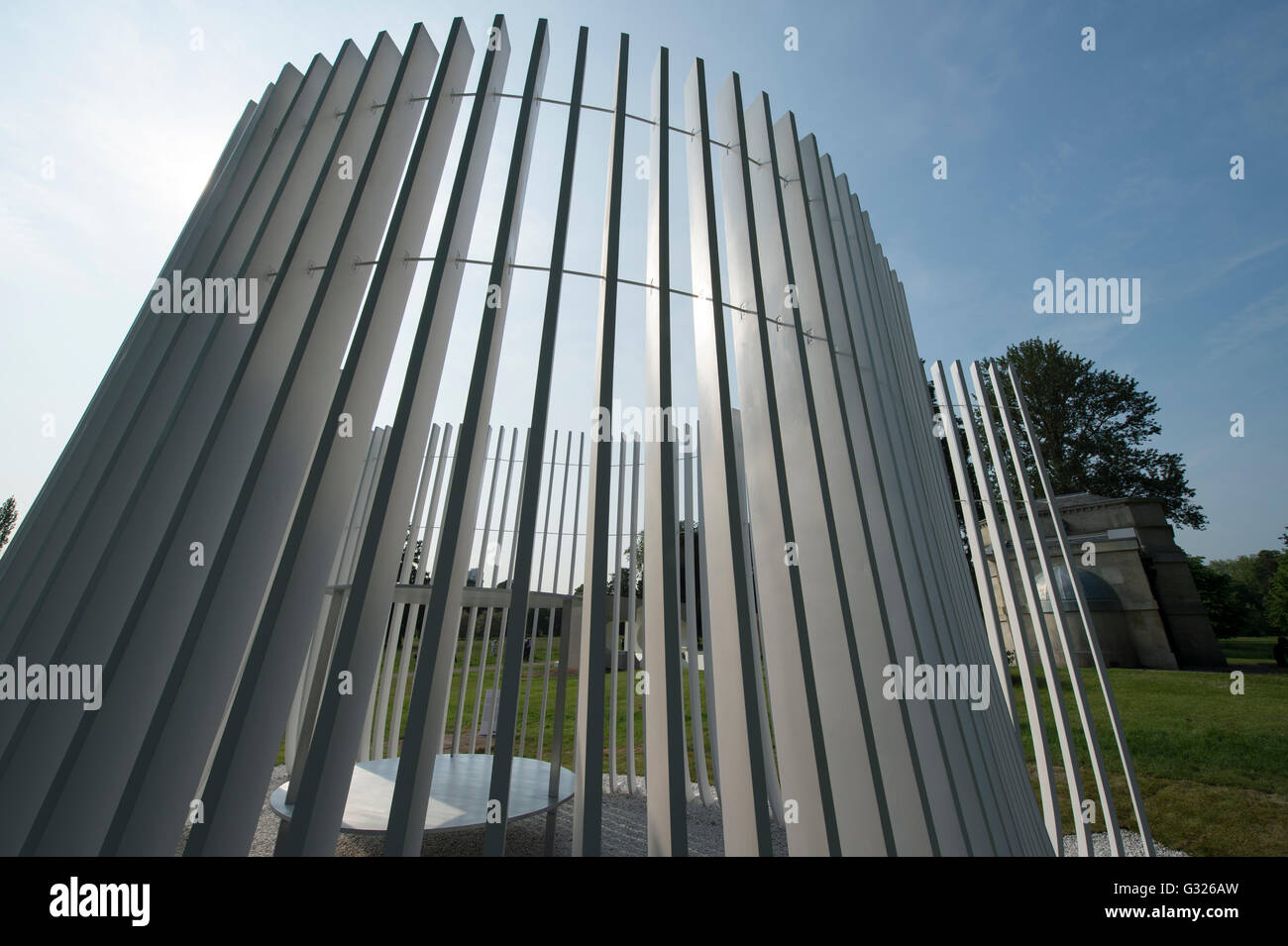 Serpentine Gallery, London, UK. 7th June 2016. Press View for the Summer House designed by Asif Khan. Credit: Malcolm Park/Alamy Live News. Stock Photo