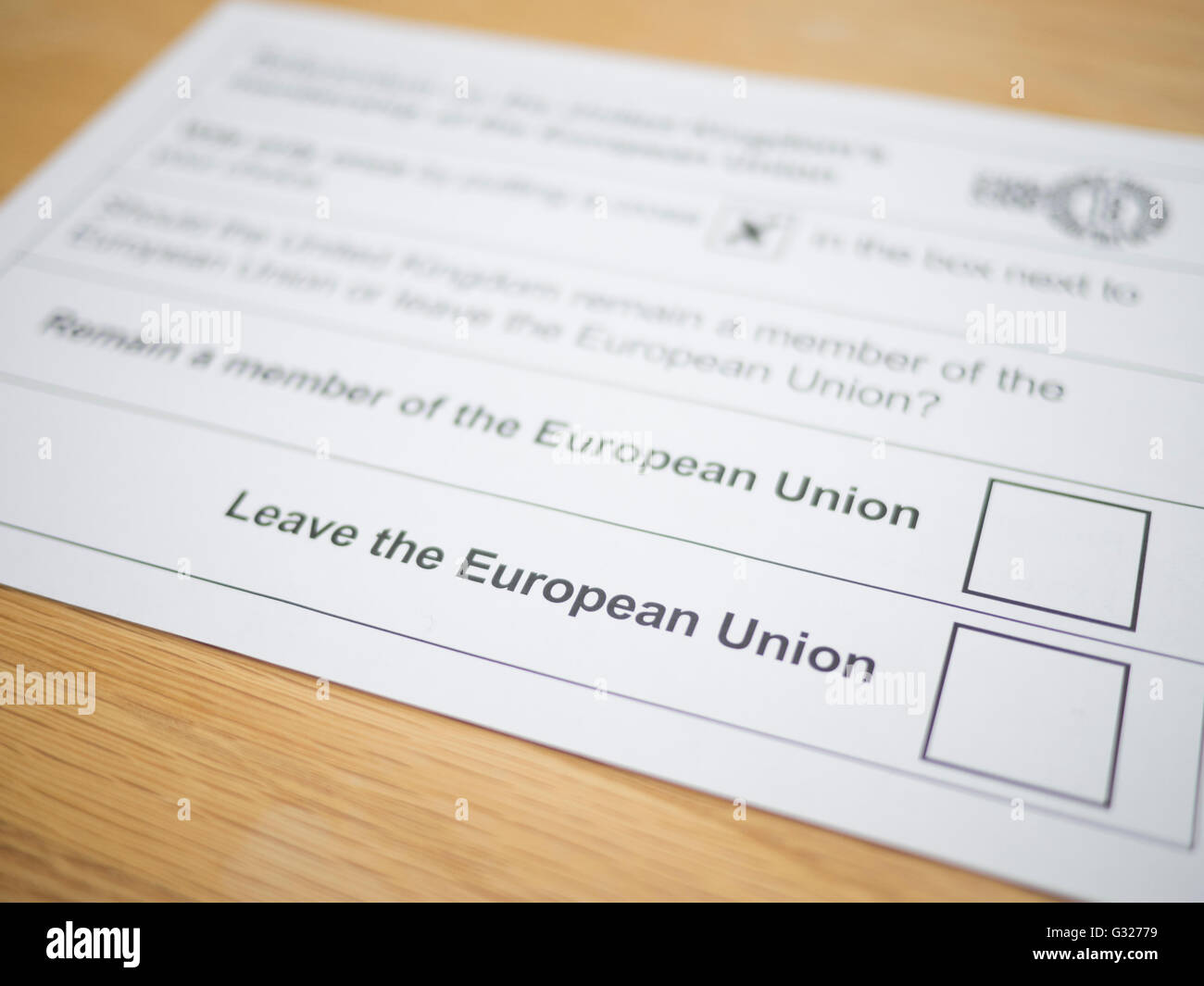 Exeter UK 7 June 2016 EU referendum voting by postal ballot Stock Photo